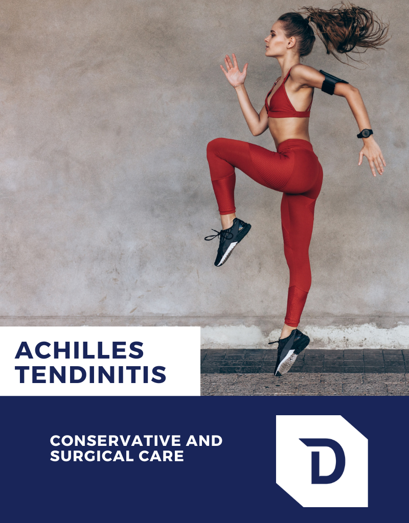 Achilles tendinitis can be debilitating. We offer both simple and advanced solutions for this disorder including shockwave therapy and PRP injections.